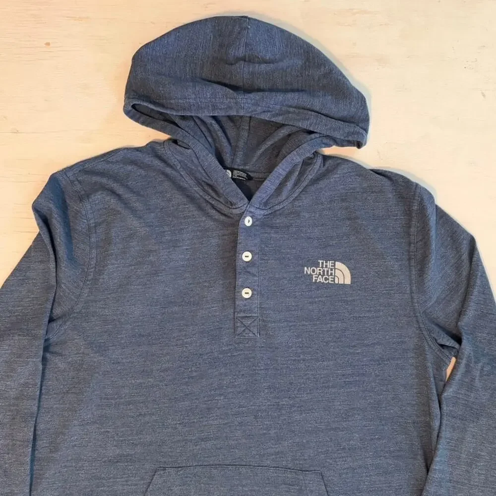 The North Face Lightweight Hooded Henley Mens Size L Pocket Layer Casual Outdoor